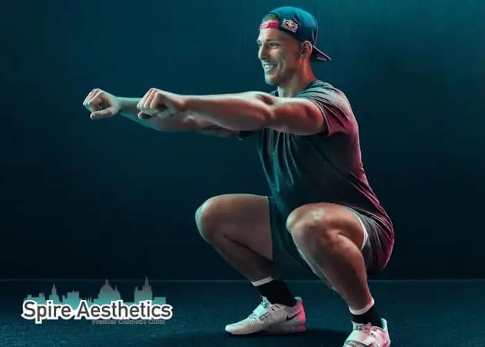 Image of man build leg muscle East Retford through exercise